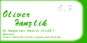 oliver hanzlik business card